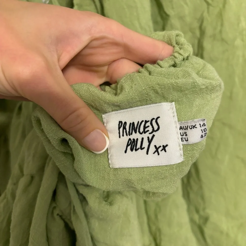 Princess Polly Danny Long Sleeve Mini Dress Green - Picture 7 of 7